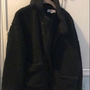 i am gia black teddy pixie coat Xs